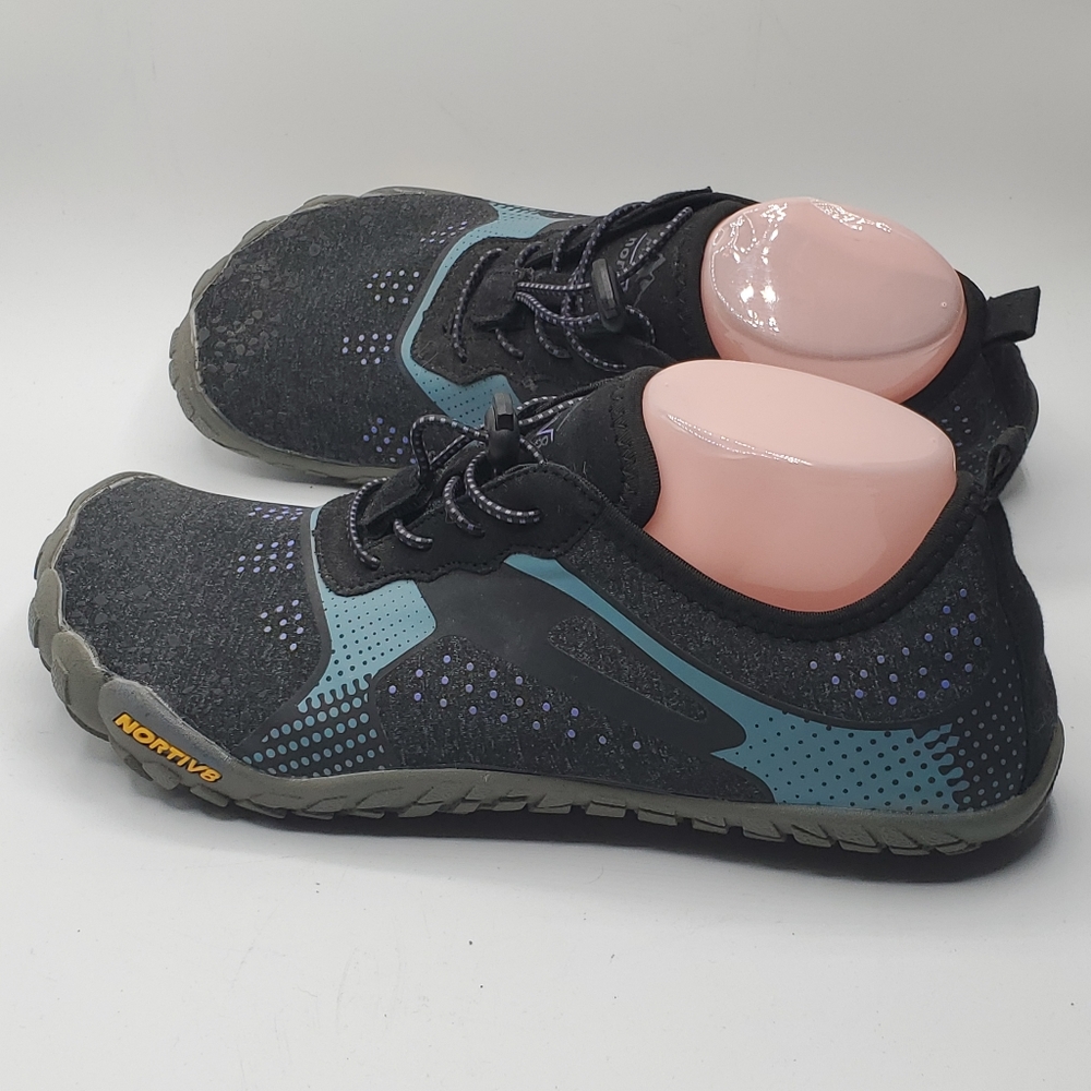 NORTIV8 Women’s Black & Teal Lightweight Athletic Sneakers - Picture 11 of 14